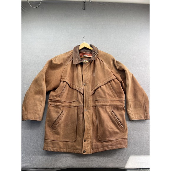 Vintage Adventure Bound Jacket Mens XL Leather Thinsulate Lined Wilsons 90s